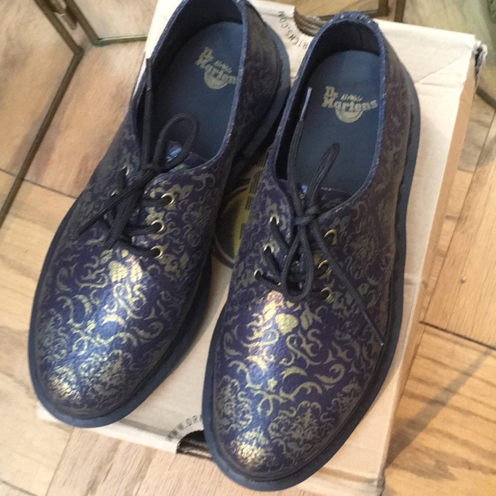 Dr. Martens 1461 Baroque Oxfords, dark purple/gold - Picture 4 of 4